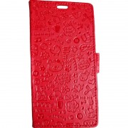 Nokia 6 mobil cover med mønster Rød Mobilcover